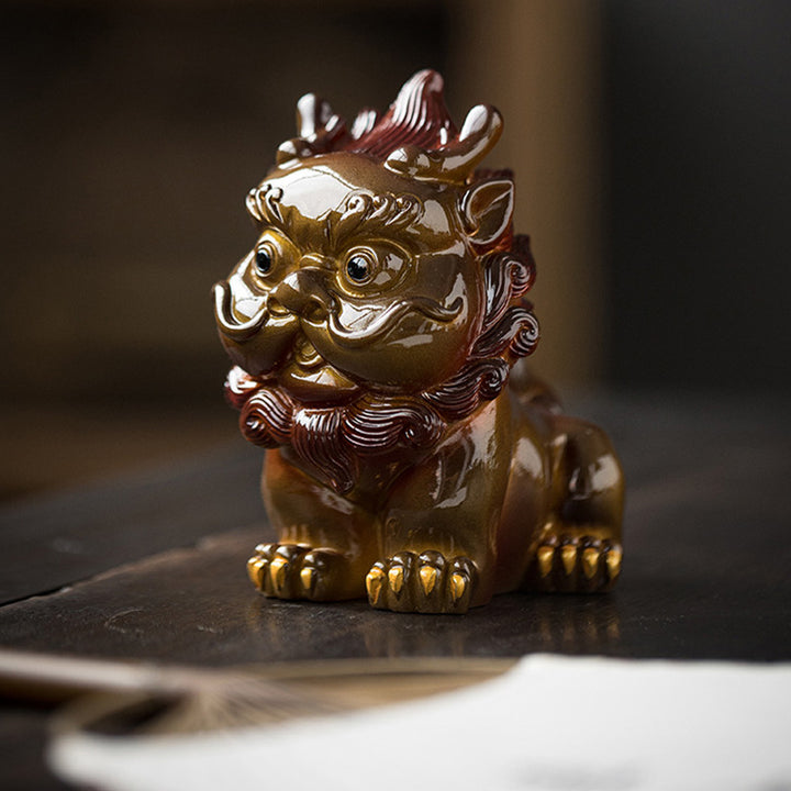 Buddha Stones changeantes de couleur, petite figurine en résine PiXiu pour thé, animal de compagnie, richesse, décoration de la maison - image 11