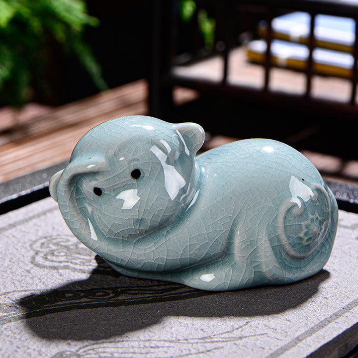 Buddha Stones Zodiaque chinois Richesse Thé en céramique Animal de compagnie Figurine Décoration de la maison - Singe 8,5 cm x 5 cm x 5 cm - image 18