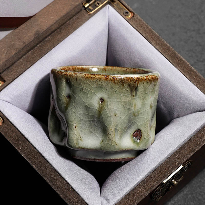 Tasse à thé en céramique chinoise Jianzhan, fabriquée à la main avec des Buddha Stones, texture de glace craquelée simple, tasse à thé Kung Fu