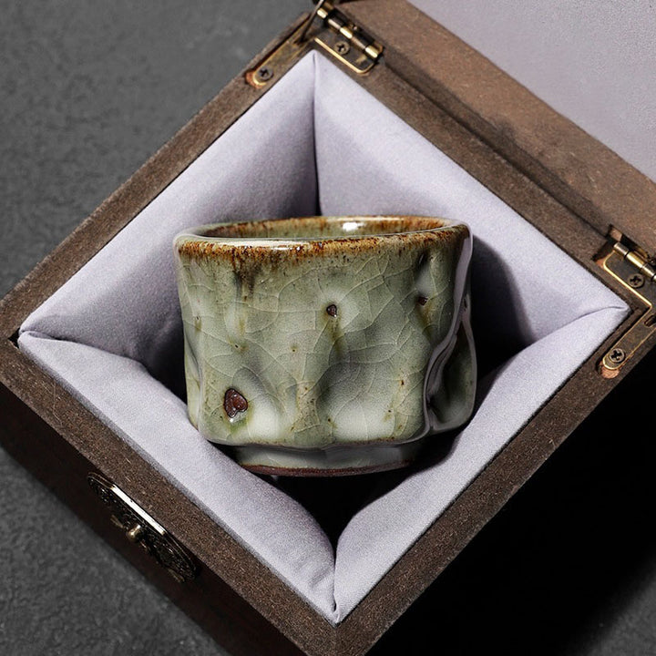 Tasse à thé en céramique chinoise Jianzhan, fabriquée à la main avec des Buddha Stones, texture de glace craquelée simple, tasse à thé Kung Fu