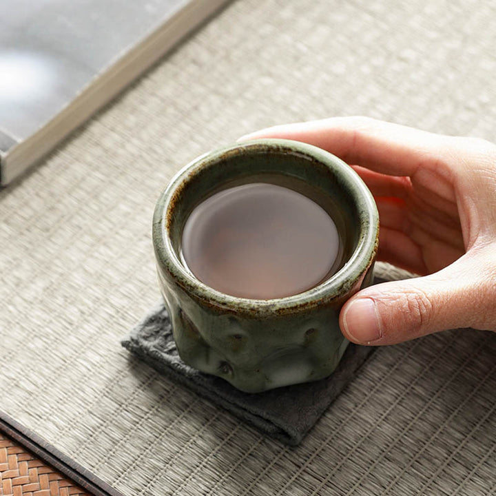 Tasse à thé en céramique chinoise Jianzhan, fabriquée à la main avec des Buddha Stones, texture de glace craquelée simple, tasse à thé Kung Fu