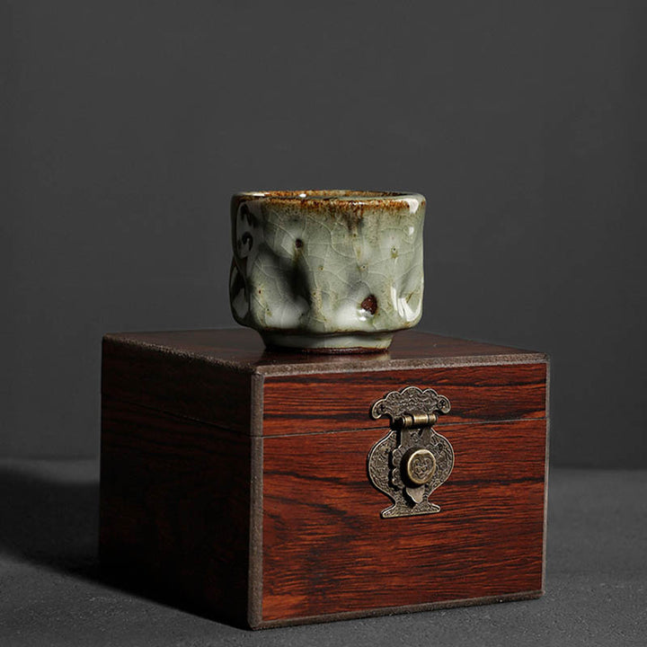 Tasse à thé en céramique chinoise Jianzhan, fabriquée à la main avec des Buddha Stones, texture de glace craquelée simple, tasse à thé Kung Fu