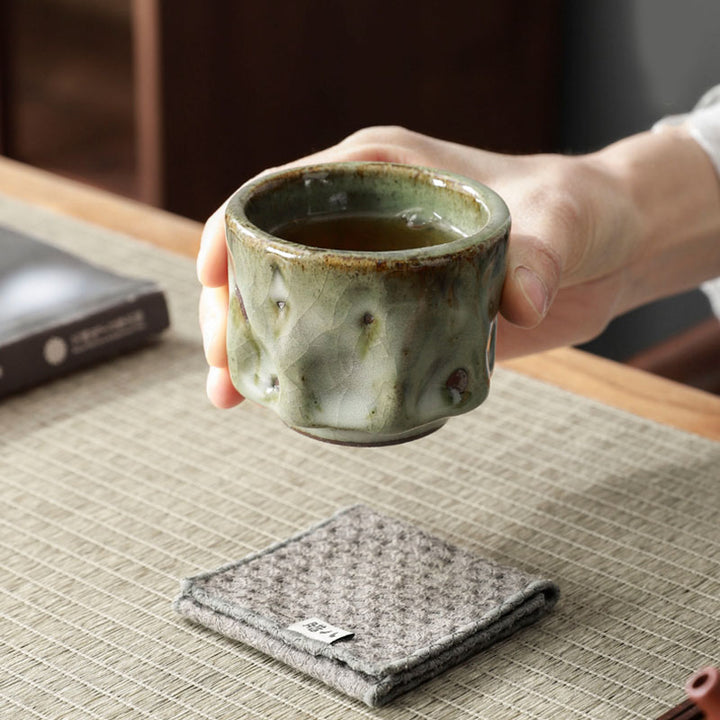 Tasse à thé en céramique chinoise Jianzhan, fabriquée à la main avec des Buddha Stones, texture de glace craquelée simple, tasse à thé Kung Fu