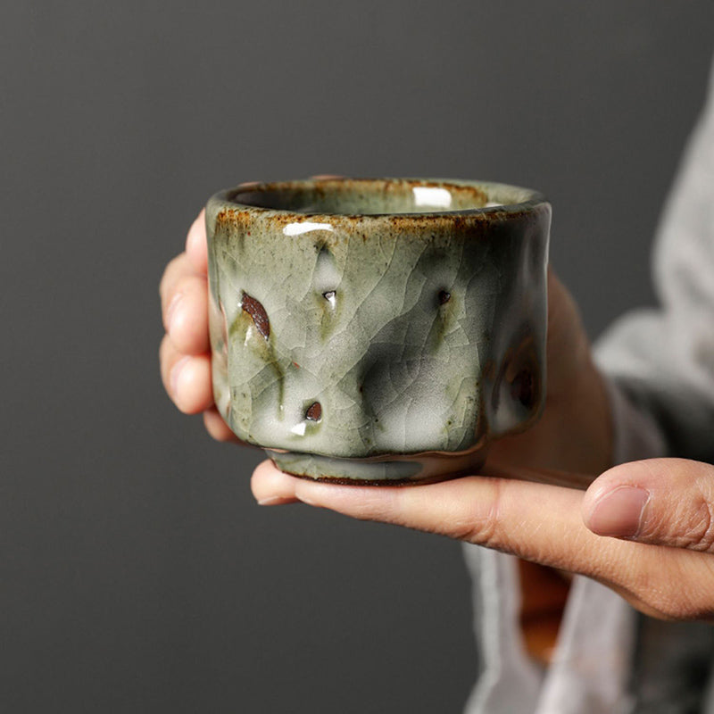 Tasse à thé en céramique chinoise Jianzhan, fabriquée à la main avec des Buddha Stones, texture de glace craquelée simple, tasse à thé Kung Fu