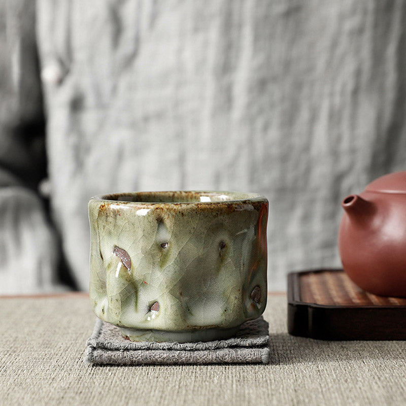 Tasse à thé en céramique chinoise Jianzhan, fabriquée à la main avec des Buddha Stones, texture de glace craquelée simple, tasse à thé Kung Fu
