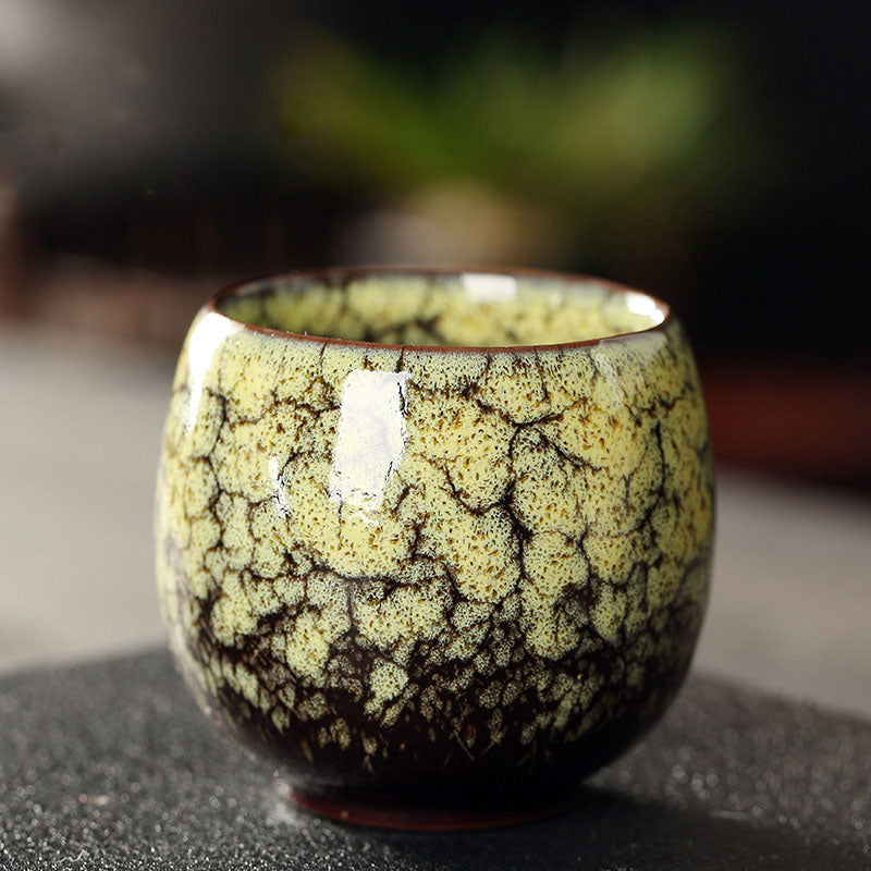Buddha Stones Simple Multicolore Changement de Four Chinois Jianzhan Tasse à Thé en Céramique Kung Fu Tasse à Thé 110 ml