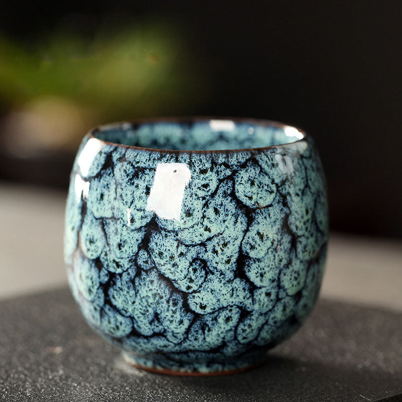 Buddha Stones Simple Multicolore Changement de Four Chinois Jianzhan Tasse à Thé en Céramique Kung Fu Tasse à Thé 110 ml