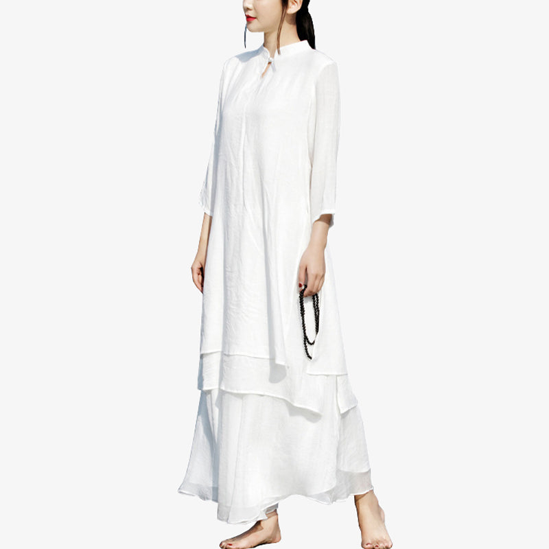 Ensemble de 2 pièces en coton et lin avec haut et pantalon pour femme Buddha Stones - image 14