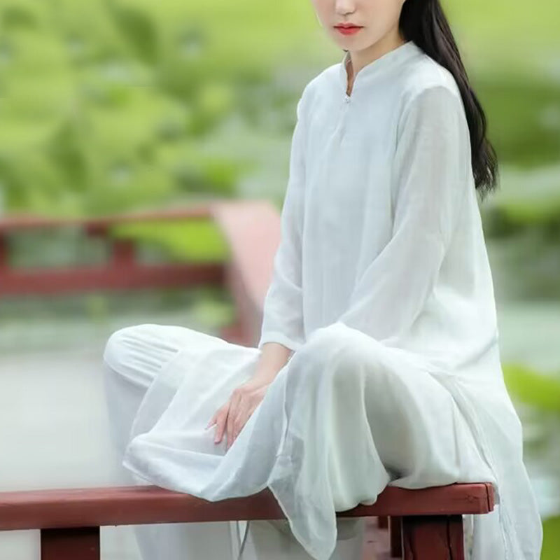 Ensemble de 2 pièces en coton et lin avec haut et pantalon pour femme Buddha Stones - image 11