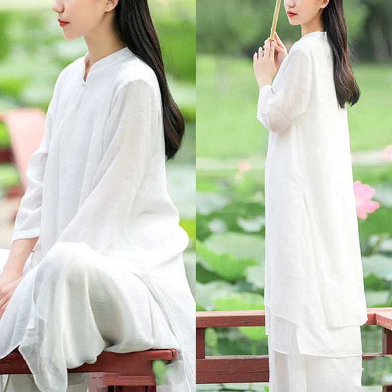 Ensemble de 2 pièces en coton et lin avec haut et pantalon pour femme Buddha Stones - image 12