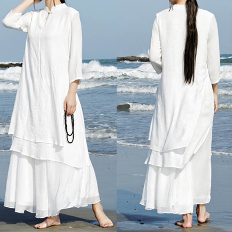 Ensemble de 2 pièces en coton et lin avec haut et pantalon pour femme Buddha Stones - image 6