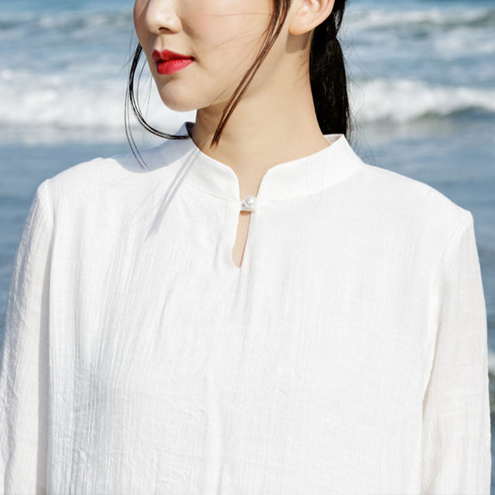 Ensemble de 2 pièces en coton et lin avec haut et pantalon pour femme Buddha Stones - image 7