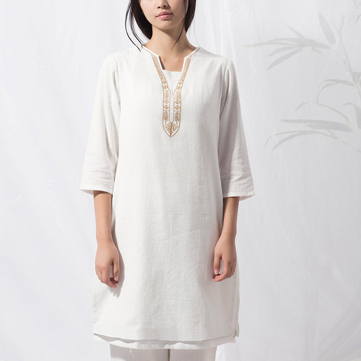 Ensemble de 2 pièces en coton avec haut et pantalon pour femme Motif Buddha Stones - image 9