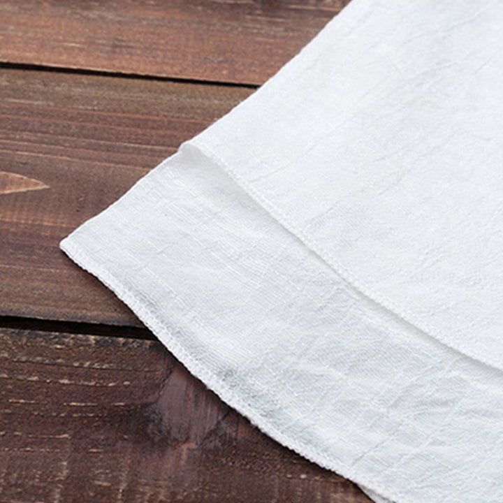 Ensemble de 2 pièces en Buddha Stones , haut et pantalon blancs au design simple, idéal pour la méditation, le yoga, le zen et le tai-chi (femme). - image 11