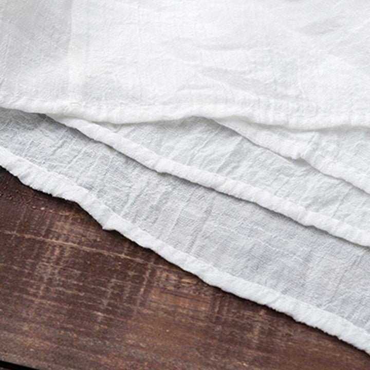 Ensemble de 2 pièces en Buddha Stones , haut et pantalon blancs au design simple, idéal pour la méditation, le yoga, le zen et le tai-chi (femme). - image 12