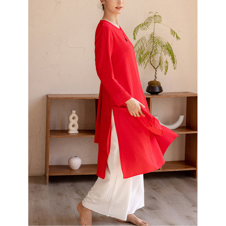 Ensemble de 2 pièces Buddha Stones haut et pantalon pour femme, design simple, pour la méditation, le yoga, le Tai Chi