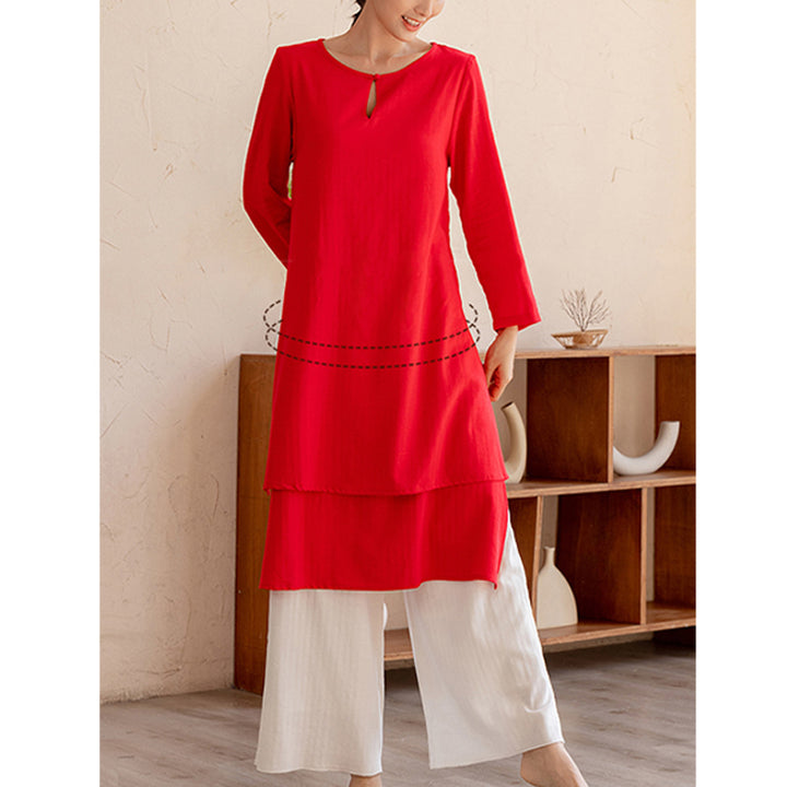 Ensemble de 2 pièces Buddha Stones haut et pantalon pour femme, design simple, pour la méditation, le yoga, le Tai Chi - image 17