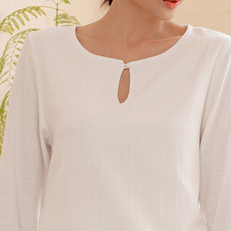 Ensemble de 2 pièces Buddha Stones haut et pantalon pour femme, design simple, pour la méditation, le yoga, le Tai Chi - image 5