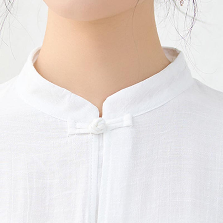 Ensemble de 2 pièces en Buddha Stones haut et pantalon en forme de grenouille chinoise simple pour méditation, yoga, zen, tai-chi - image 10