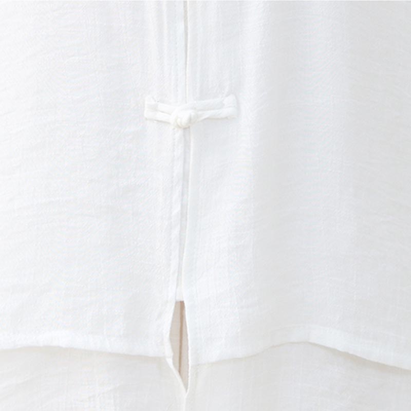 Ensemble de 2 pièces en Buddha Stones haut et pantalon en forme de grenouille chinoise simple pour méditation, yoga, zen, tai-chi - image 12