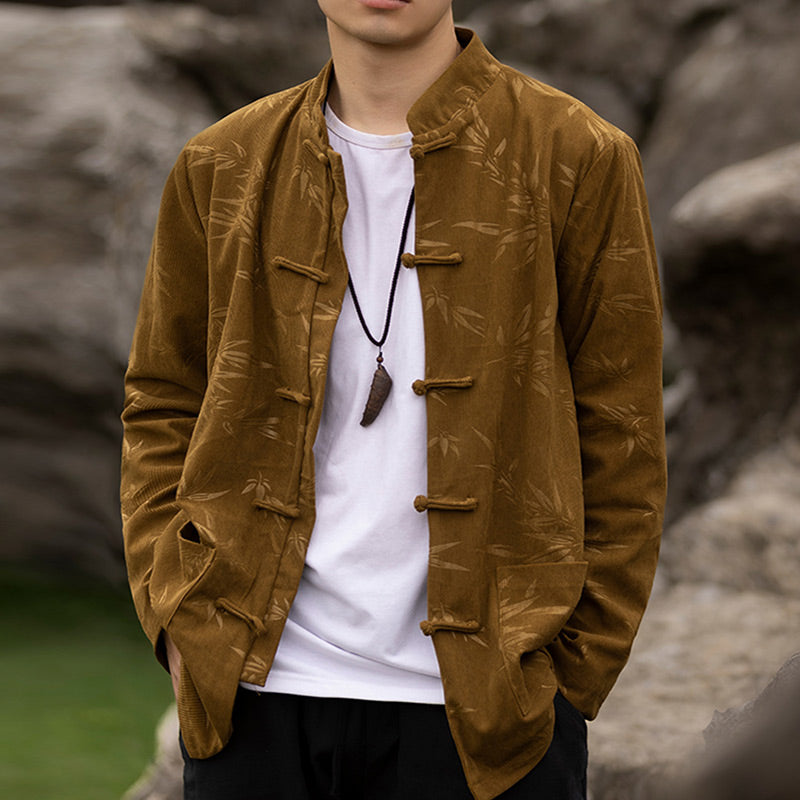 Buddha Stones de bambou Vêtements Veste de costume chinois Tang Manteau Vêtements pour hommes - image 2