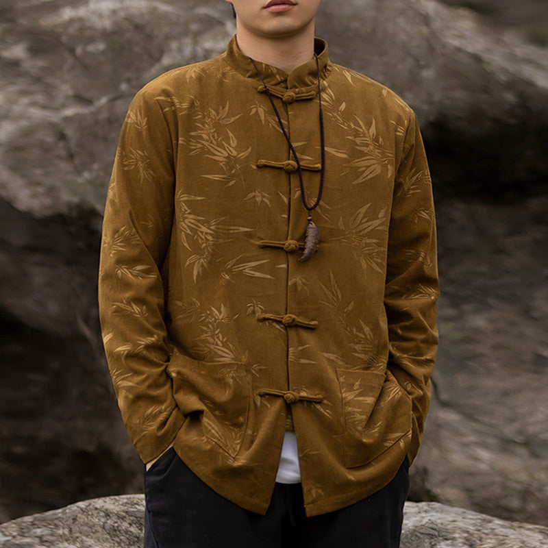 Buddha Stones de bambou Vêtements Veste de costume chinois Tang Manteau Vêtements pour hommes - image 1