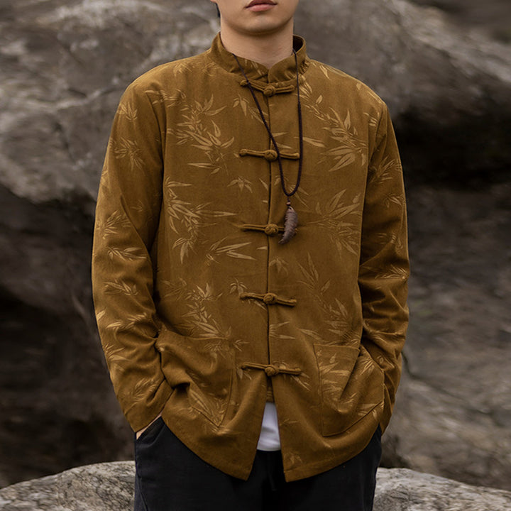 Buddha Stones de bambou Vêtements Veste de costume chinois Tang Manteau Vêtements pour hommes - image 1