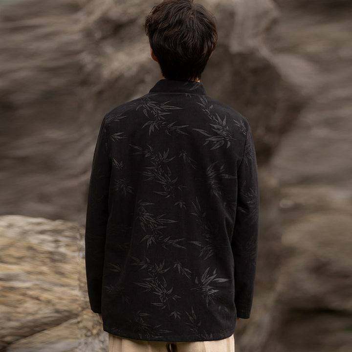 Buddha Stones de bambou Vêtements Veste de costume chinois Tang Manteau Vêtements pour hommes - image 8