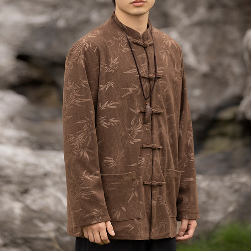 Buddha Stones de bambou Vêtements Veste de costume chinois Tang Manteau Vêtements pour hommes - image 13