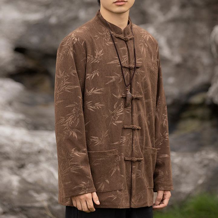 Buddha Stones de bambou Vêtements Veste de costume chinois Tang Manteau Vêtements pour hommes - image 13