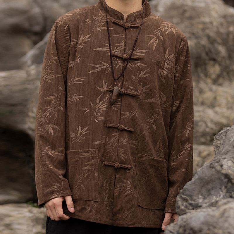 Buddha Stones de bambou Vêtements Veste de costume chinois Tang Manteau Vêtements pour hommes - image 15
