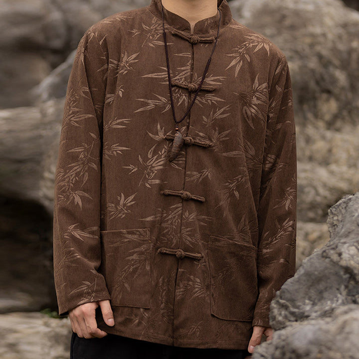 Buddha Stones de bambou Vêtements Veste de costume chinois Tang Manteau Vêtements pour hommes - image 15