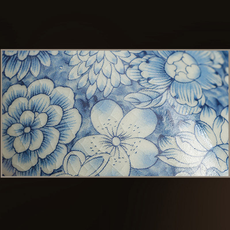 Théière en céramique de style chinois Gongfu en porcelaine bleue et blanche avec Buddha Stones