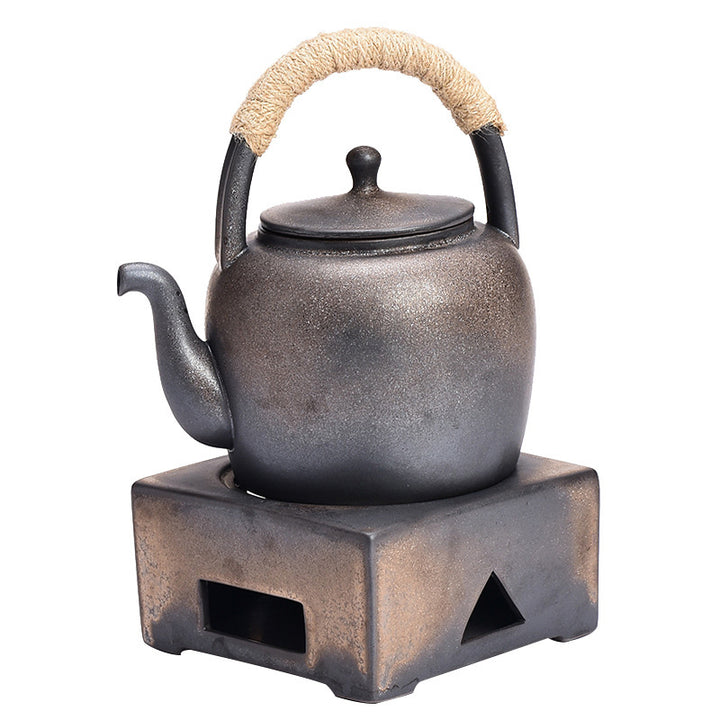 Théière Kung Fu chinoise en céramique marron rétro Buddha Stones 700 ml avec base