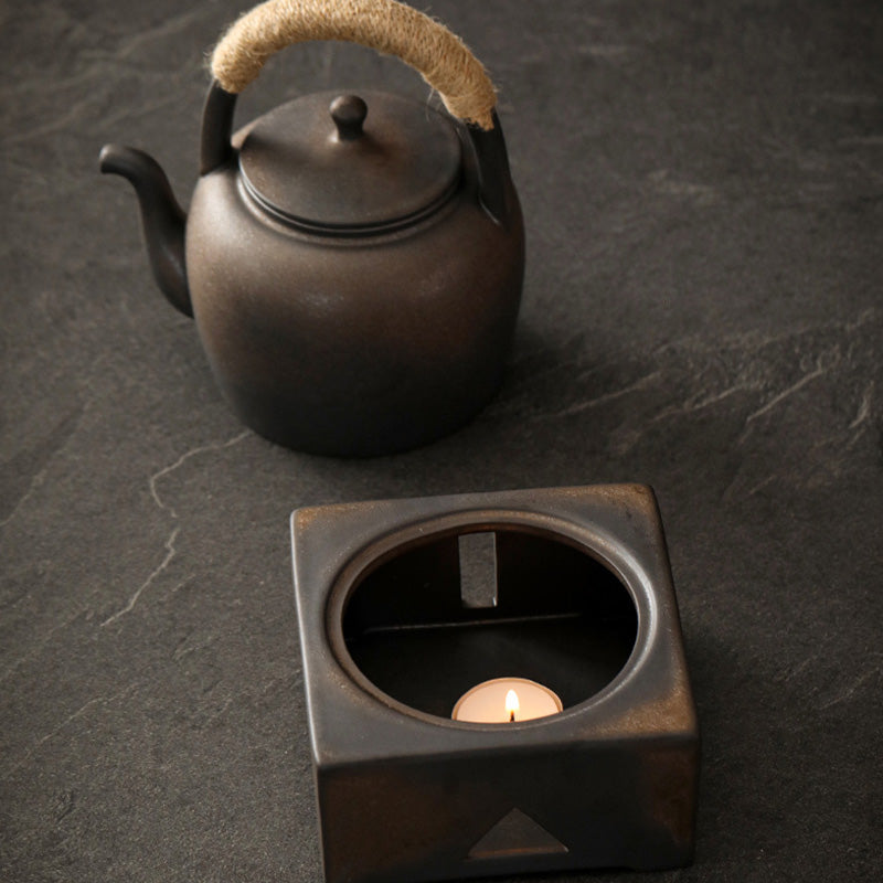 Théière Kung Fu chinoise en céramique marron rétro Buddha Stones 700 ml avec base