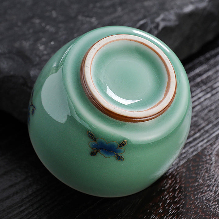 Buddha Stones Papillon Poisson Rouge Lotus Poisson Koi Tasse à Thé en Céramique Tasse à Thé Kung Fu 120 ml