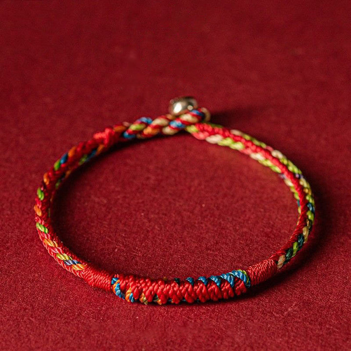 Bracelet de protection en fil de cinq couleurs fait main avec Buddha Stones