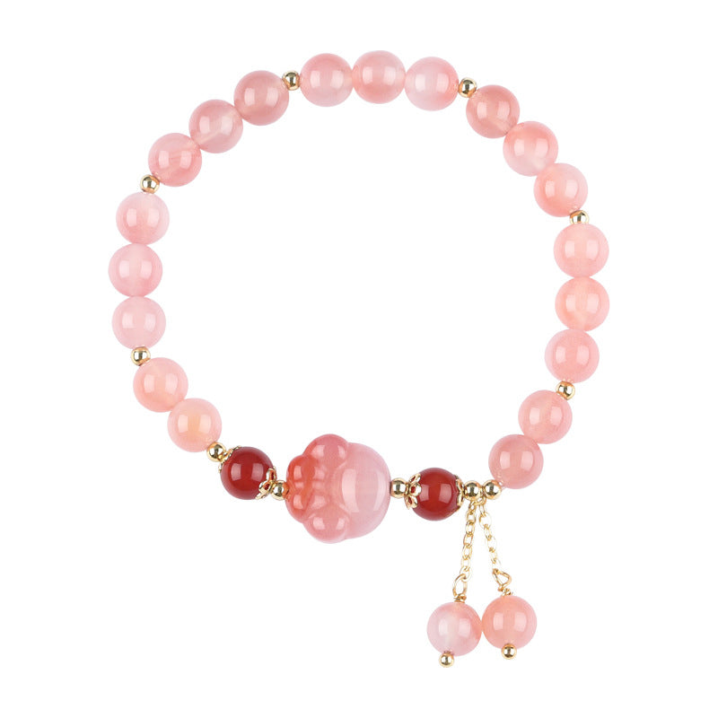 Bracelet positif en forme de patte de chat en agate Yanyuan naturelle Buddha Stones - image 7