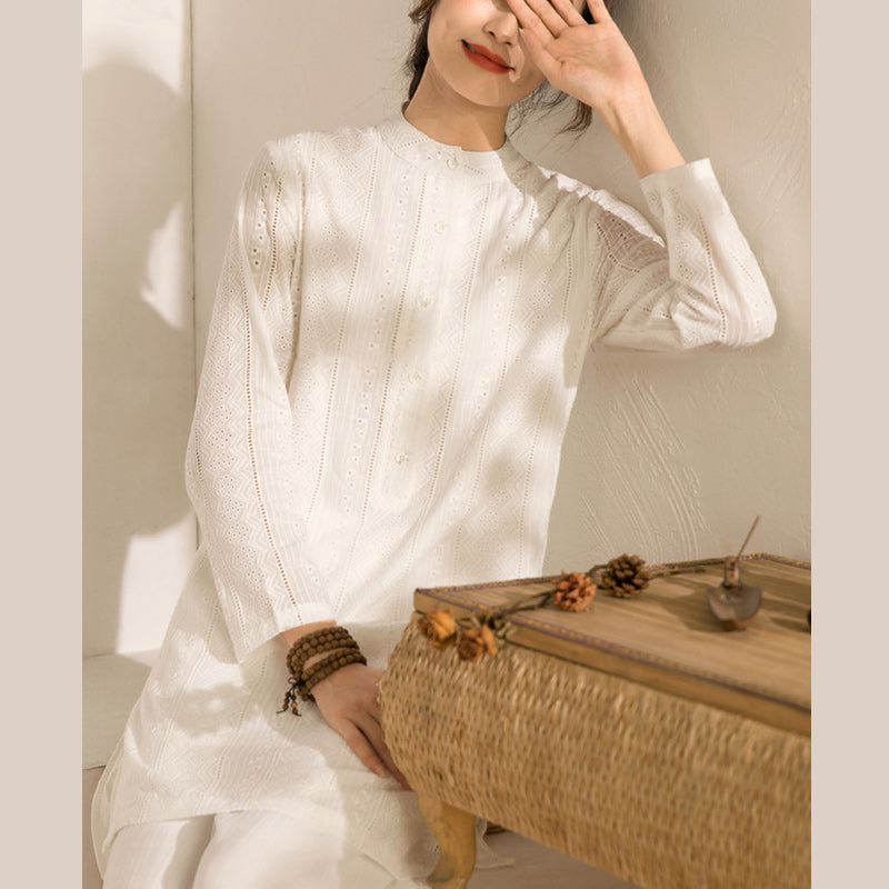 Ensemble de 2 pièces pour femme avec haut et pantalon à manches longues et Buddha Stones pour yoga et méditation - image 4