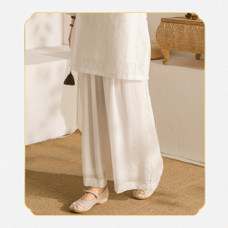 Ensemble de 2 pièces pour femme avec haut et pantalon à manches longues et Buddha Stones pour yoga et méditation