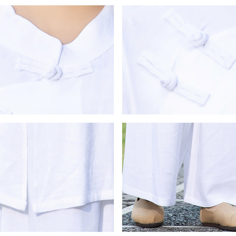 Ensemble de 2 pièces pour femme avec haut et pantalon à manches longues et Buddha Stones, vêtements de yoga zen et de méditation