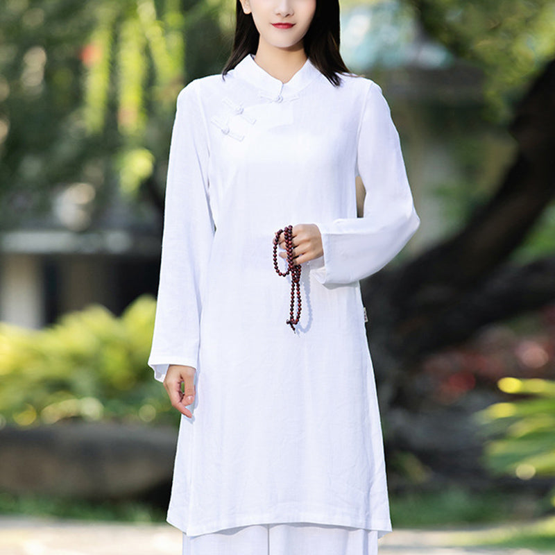 Ensemble de 2 pièces pour femme avec haut et pantalon à manches longues et Buddha Stones, vêtements de yoga zen et de méditation