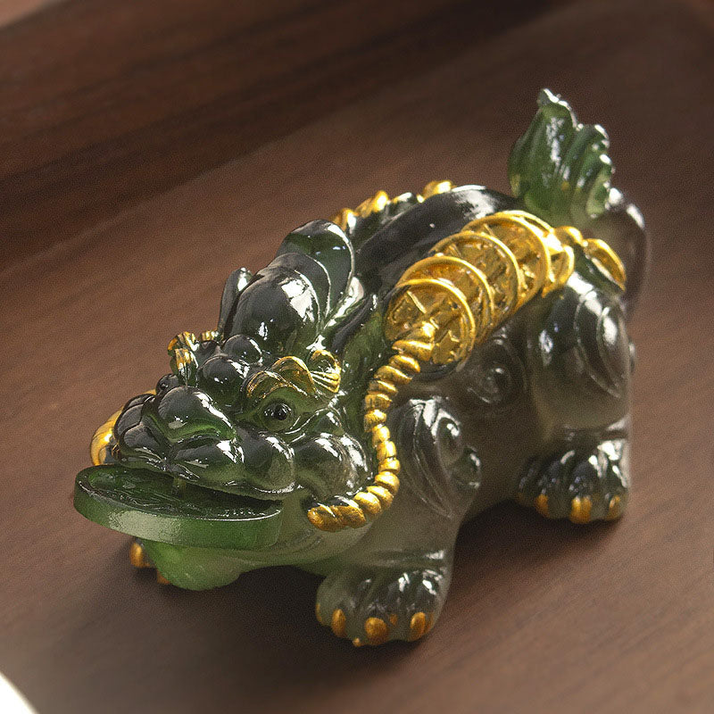 Buddha Stones changeantes de couleur, petites pièces de cuivre PiXiu, résine, thé, animal de compagnie, richesse, décoration de la maison - image 10