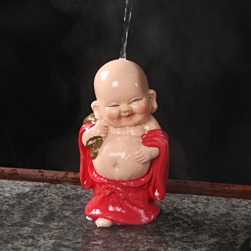 Buddha Stones changeantes de couleur Bouddha rieur résine thé animal de compagnie richesse maison figurine décoration - image 15