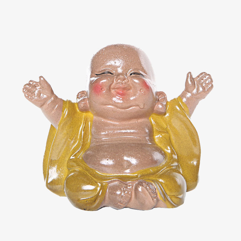 Buddha Stones changeantes de couleur Bouddha rieur résine thé animal de compagnie richesse maison figurine décoration - image 10