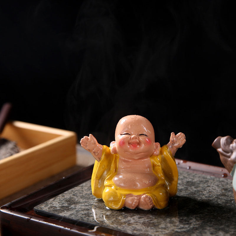 Buddha Stones changeantes de couleur Bouddha rieur résine thé animal de compagnie richesse maison figurine décoration - image 8