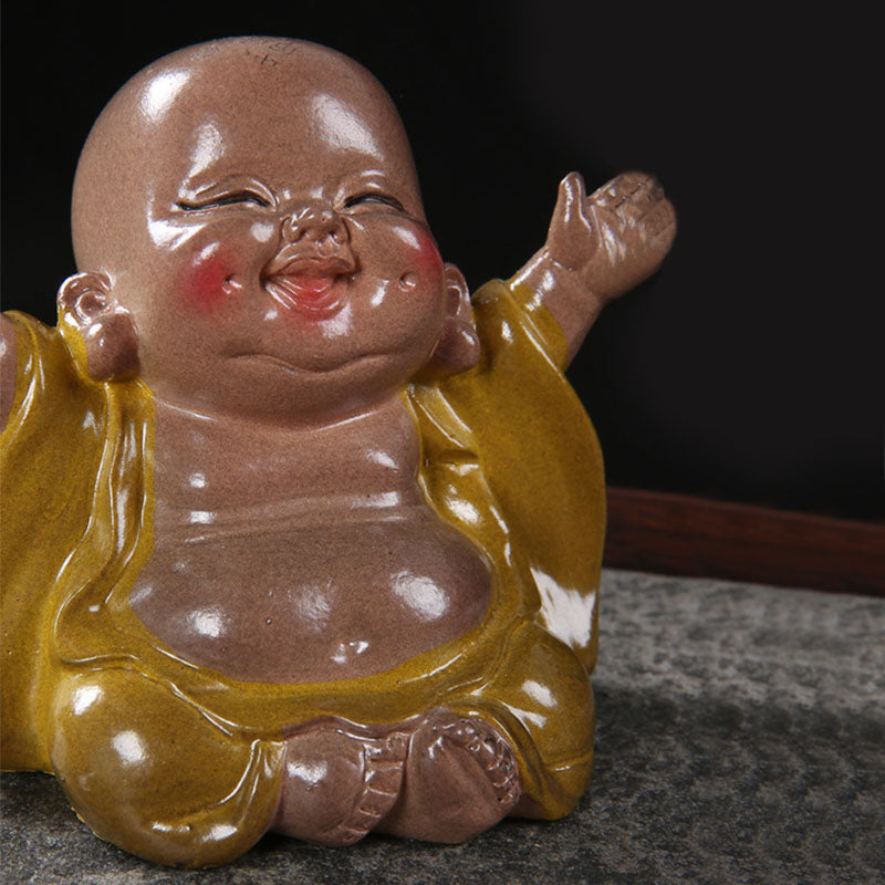 Buddha Stones changeantes de couleur Bouddha rieur résine thé animal de compagnie richesse maison figurine décoration - image 6