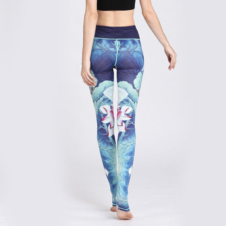 Pantalon de yoga pour femme avec imprimé de Buddha Stones et de fleurs de lotus - image 19