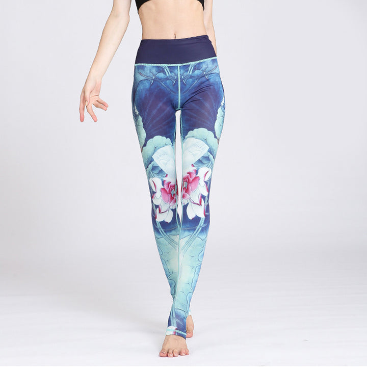 Pantalon de yoga pour femme avec imprimé de Buddha Stones et de fleurs de lotus - image 18