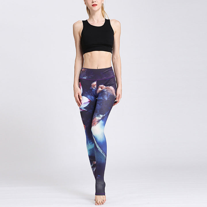 Pantalon de yoga imprimé Buddha Stones Lotus Flower pour femme - image 24